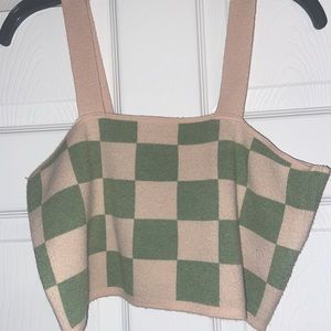 Checkered crop top